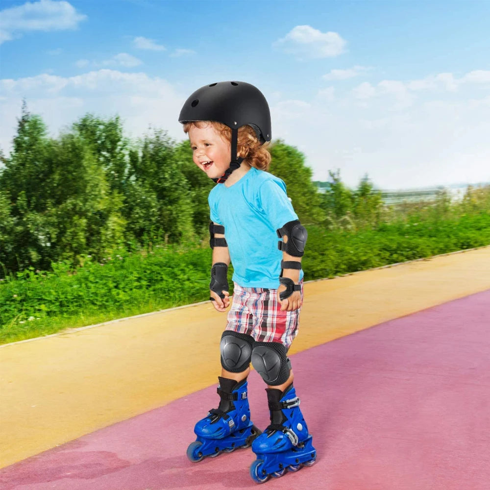 Kids Knee Pads Elbow Pads Age 3-7 Toddler Boys Girls, 6 In 1 Protective Gear Safety Set with Wrist Guard for Skating Cycling New by Trenches of Mariana