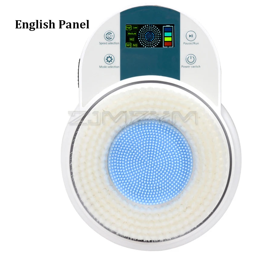 Electric Shower Brush Body Scrubber Exfoliating Massage Wall-mounted Automatic Back Rubbing Bath Shower Massage Brush by Trenches of Mariana