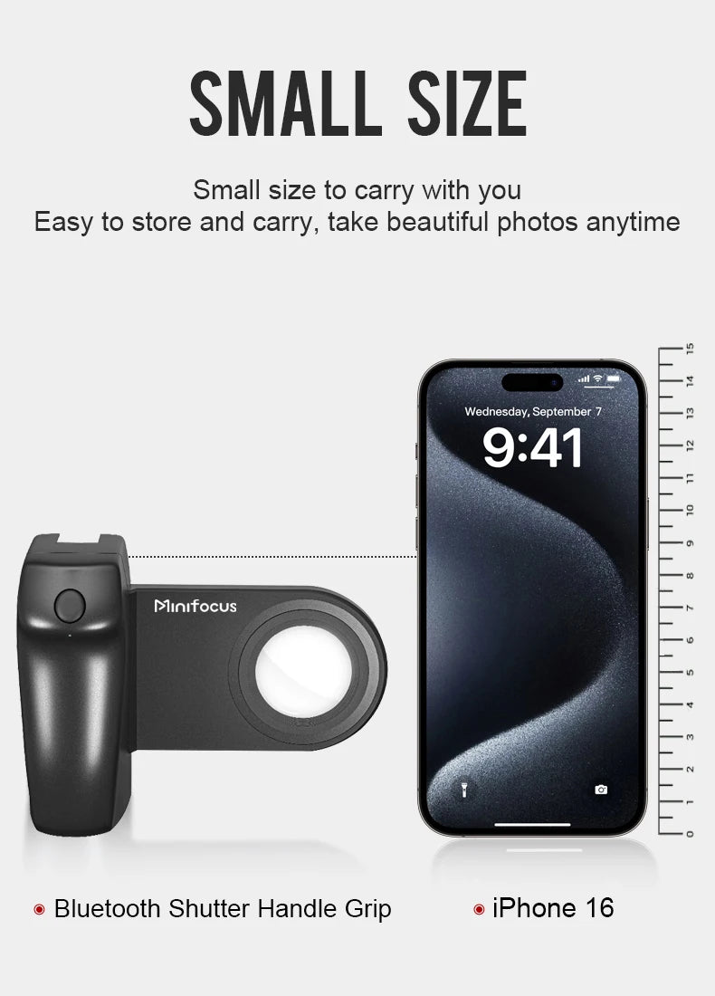 Hand Grip Magsafe: Handheld,Bluetooth,Remote Control,Tripod Mount for iPhone 16,Vlog