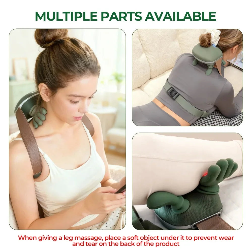 Neck Massager Portable Rechargeable Shoulder Cervical Massager Real Hand Kneading Soreness Relief Massager For Home Travel by Trenches of Mariana