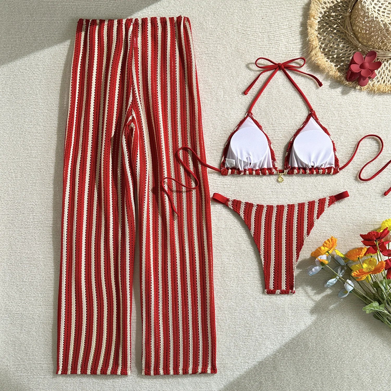 Resort style 3pc SWIMWEAR, BRAZILIAN CUT