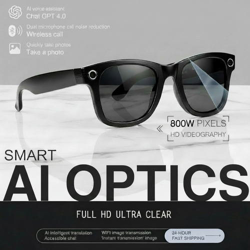 2026 New AI Smart Glasses AI Translation 800W HD Camera 4K Shooting Image Conversation Recording Listening To Music SmartGlasses