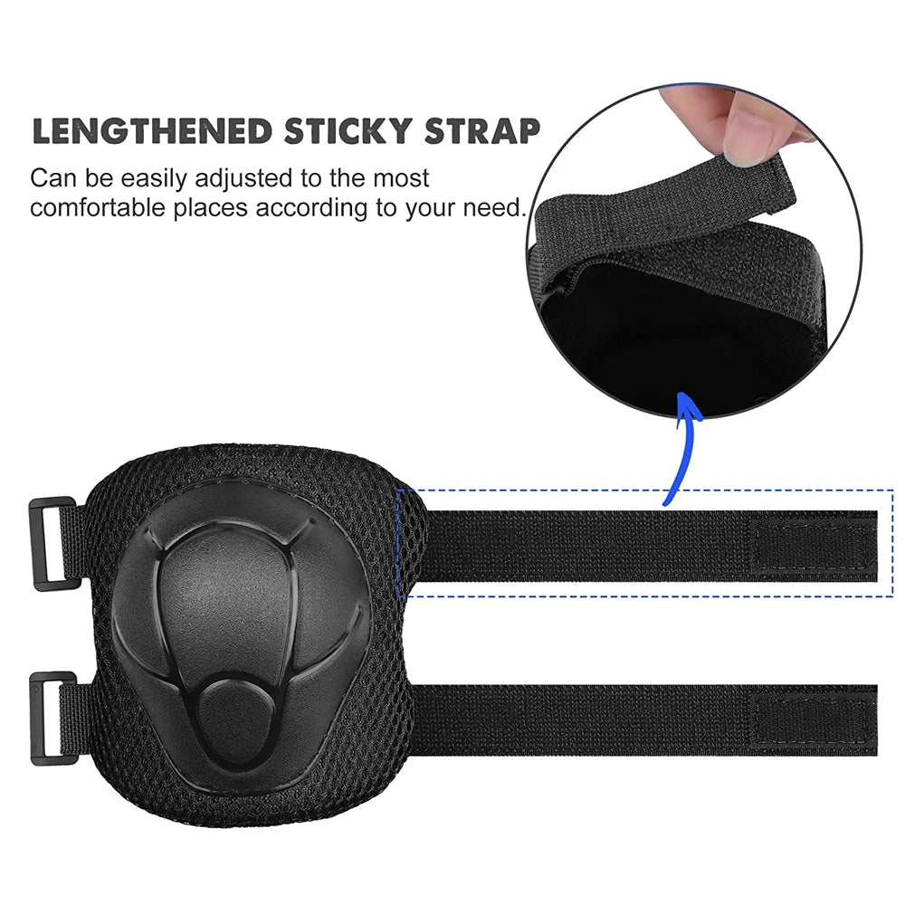 Kids Knee Pads Elbow Pads Age 3-7 Toddler Boys Girls, 6 In 1 Protective Gear Safety Set with Wrist Guard for Skating Cycling New by Trenches of Mariana