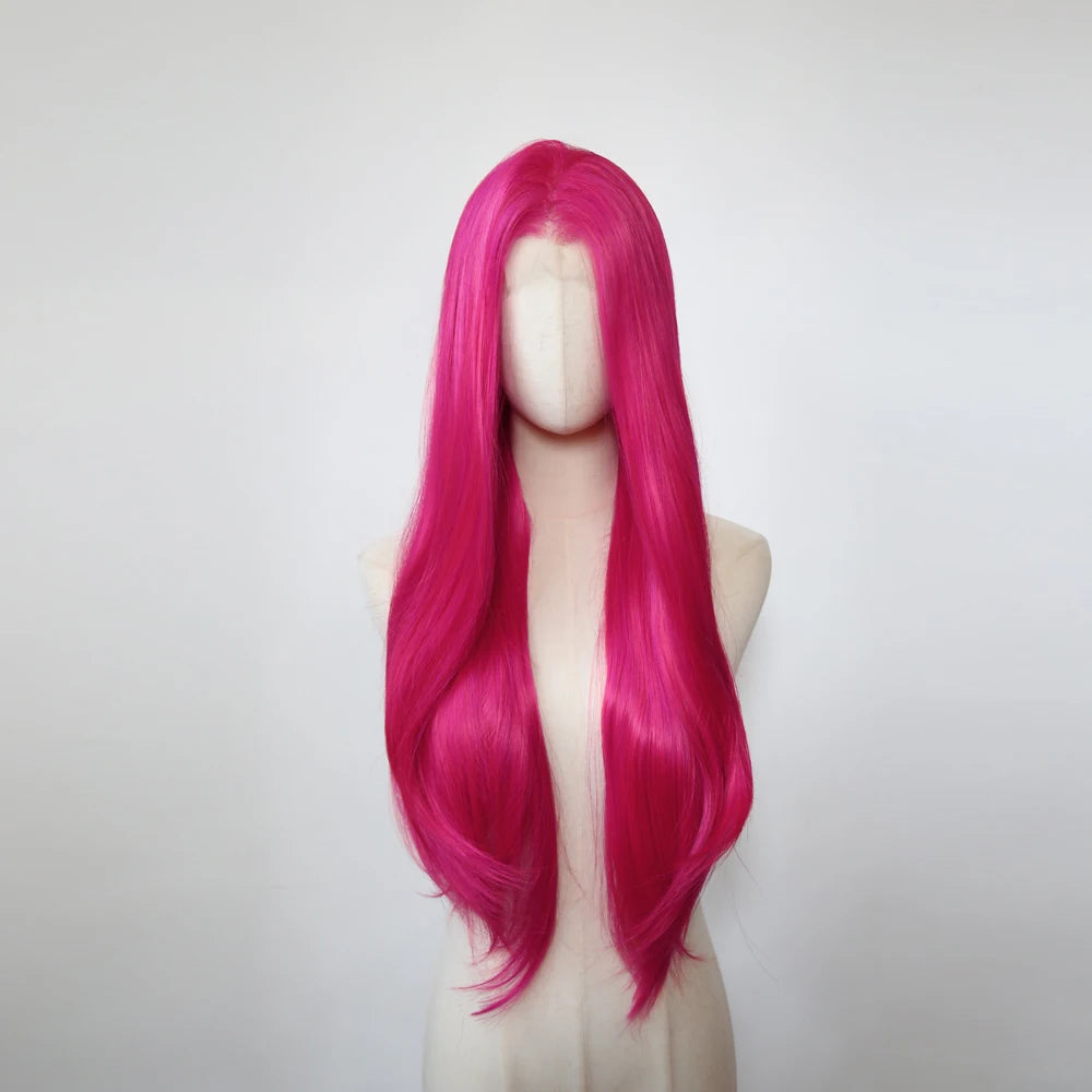 26/24/22/20 inch Pink Lace Front Wig  Straight 13*4 Lace High Quality Synthetic Lace