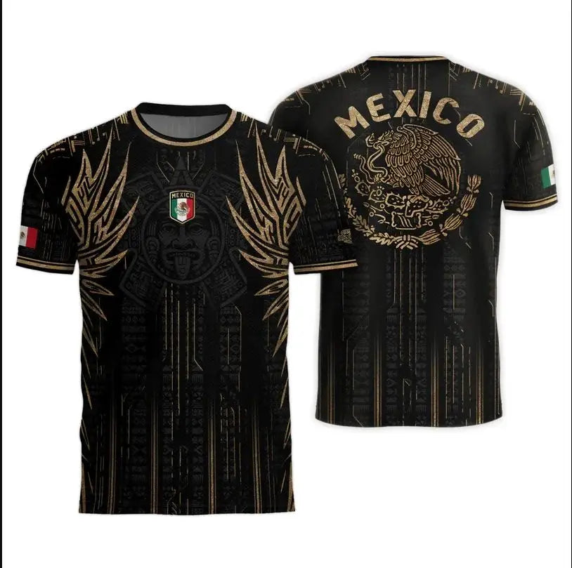Mexican Soccer Jersey ,Mexico Aztec Calendar Style Jerseys, Soccer Lover Gift, 2026 O-Neck Football Jersey for Fans by Trenches of Mariana