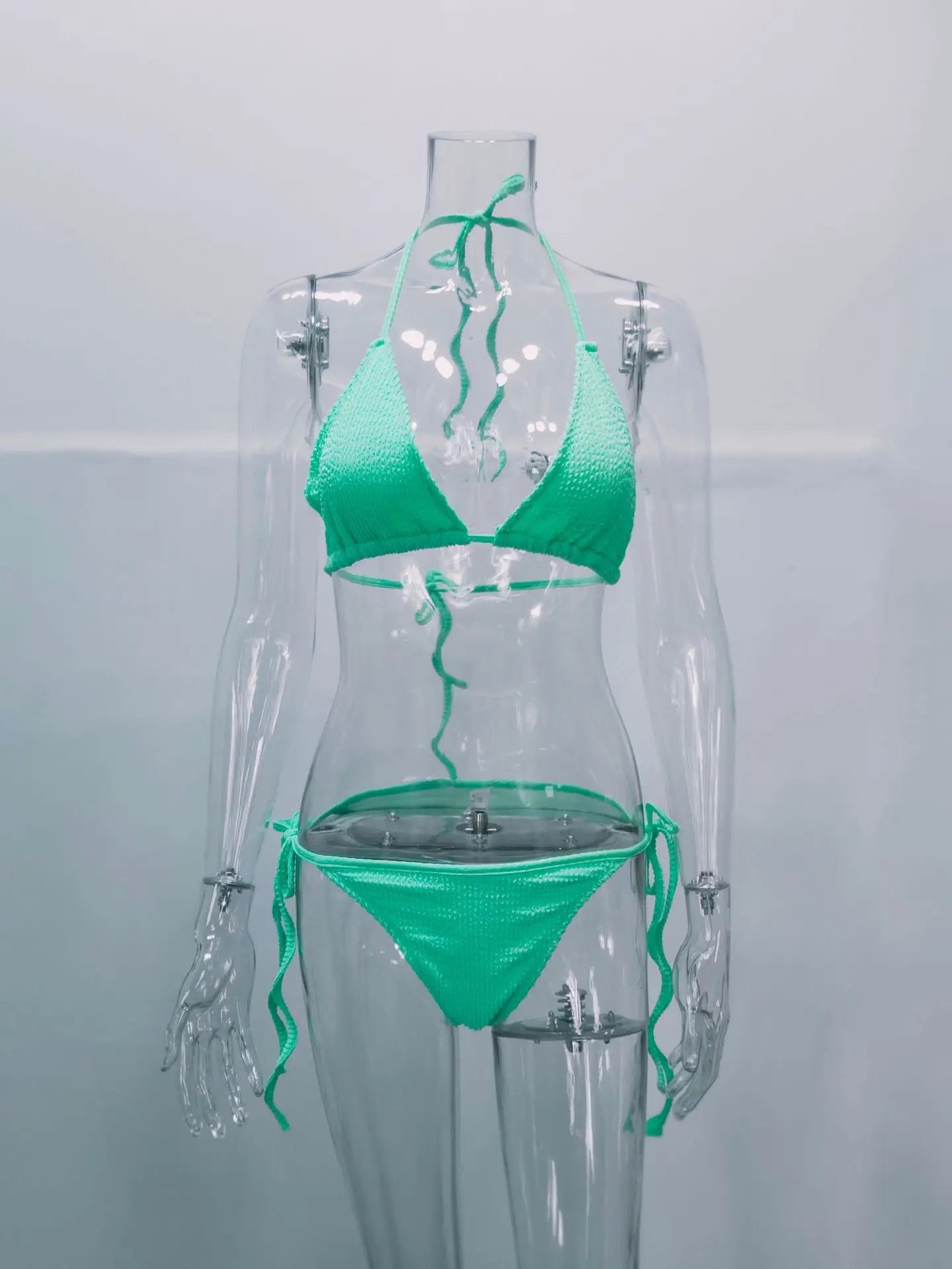 Summer Sexy Bikini High Waist Swimsuit Thong Bikini Sets Solid Beach Suit Swimwear Biquini Swim Bathing Suits Women's Clothing