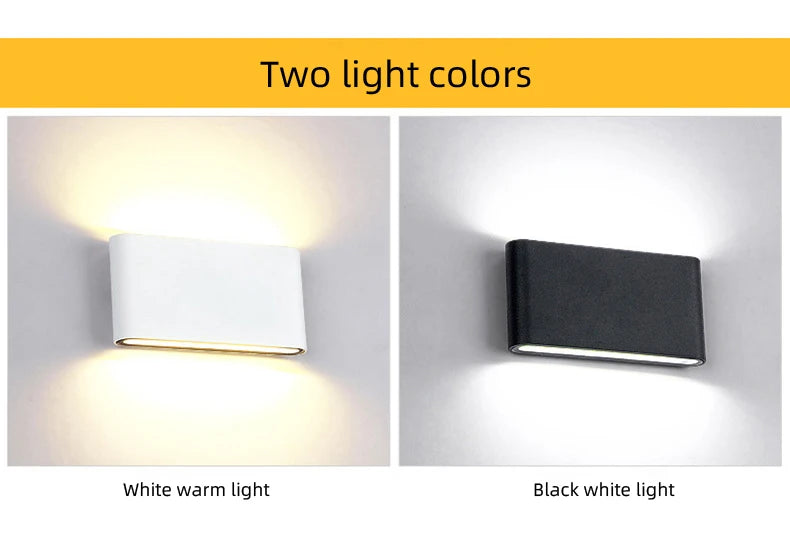 Nordic Wall Light Aluminum IP65 Waterproof Indoor Wall Lamp Up Down Corridor Lights for Home Stairs Bedroom Bedside Lamps by Trenches of Mariana