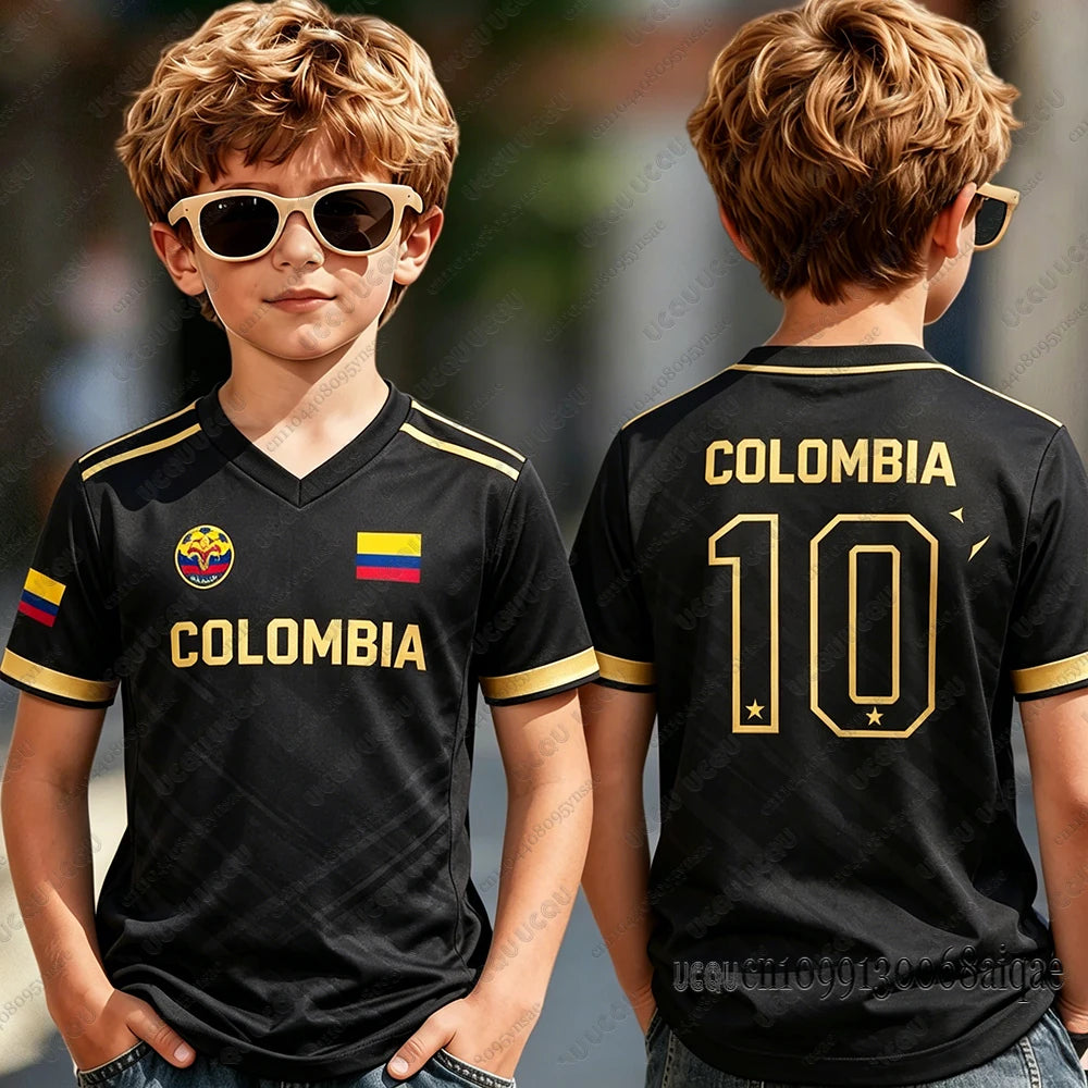 Colombia Flag 3D Print Jersey For Adult/Kids Summer