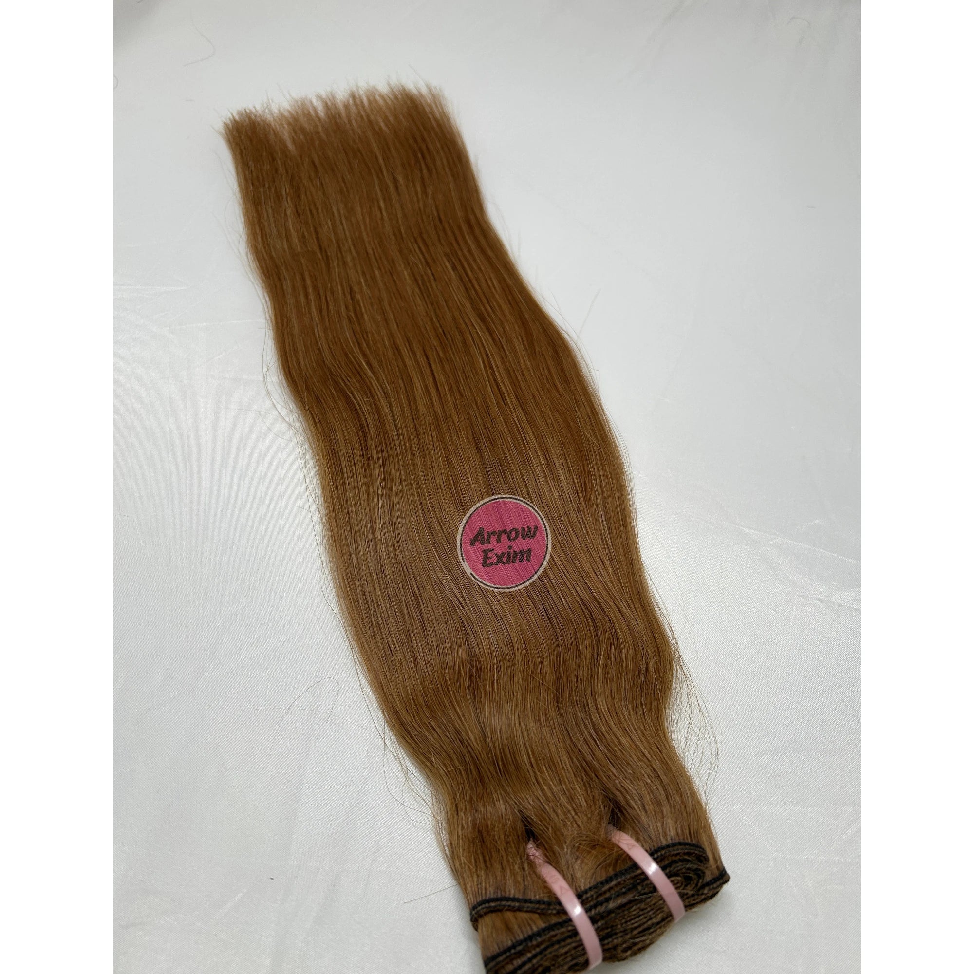 Arrow Exim Honey Blonde Curly Indian Remy Human Hair Extensions Machine Double Wefted Weave Chemically Bleached 100g No Recolor
