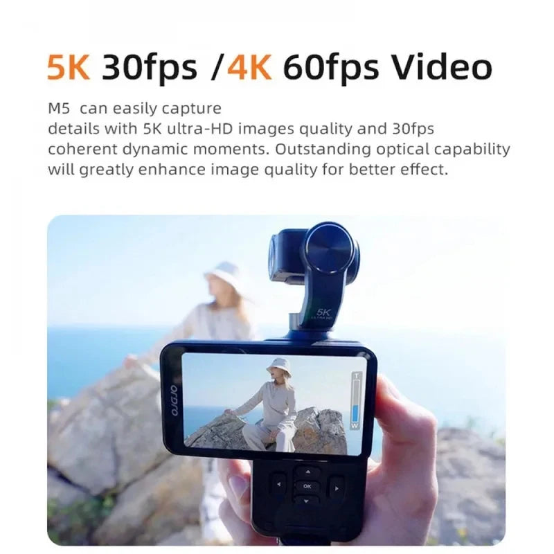 Action Camera 4k Handheld Pocket Digital Camcorder 3-axis Gimbal Stabilization IR Night Vision Vlog Videos Camera For Gift
