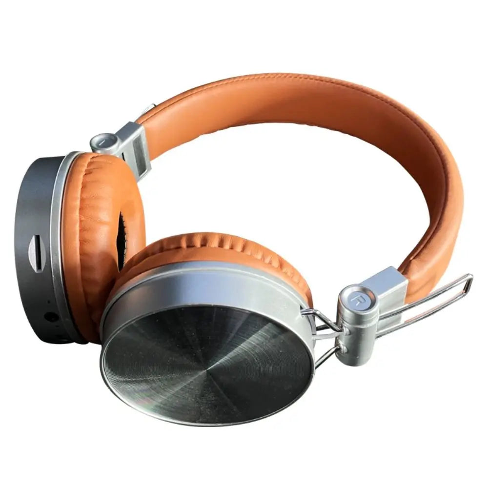 Classic HIFI Retro Wireless Headset Foldable Millennium Wind Wireless Headphones Vintage Brown Retro Headphone Lisening Music