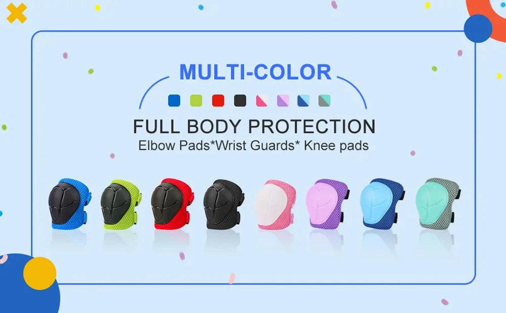 Kids Knee Pads Elbow Pads Age 3-7 Toddler Boys Girls, 6 In 1 Protective Gear Safety Set with Wrist Guard for Skating Cycling New by Trenches of Mariana