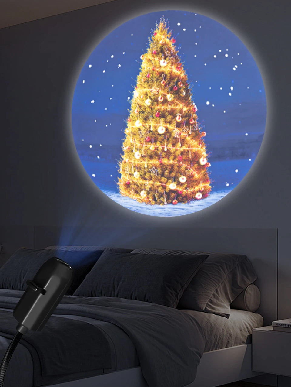 USB Projection Lamp Planet/Halloween/Christmas Theme Indoor Ceiling Projection Night Lamp For Room Wall Decoration Festival Gift by Trenches of Mariana