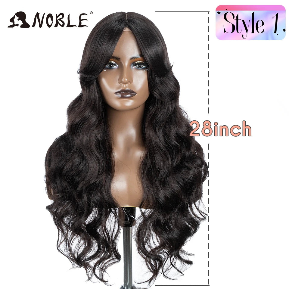 Noble Synthetic Lace Front Wig Long Wavy Side Part Body Wavy Lace Front Wig For Women Lace Front Wig Ombre Blonde Cosplay Wig by Trenches of Mariana