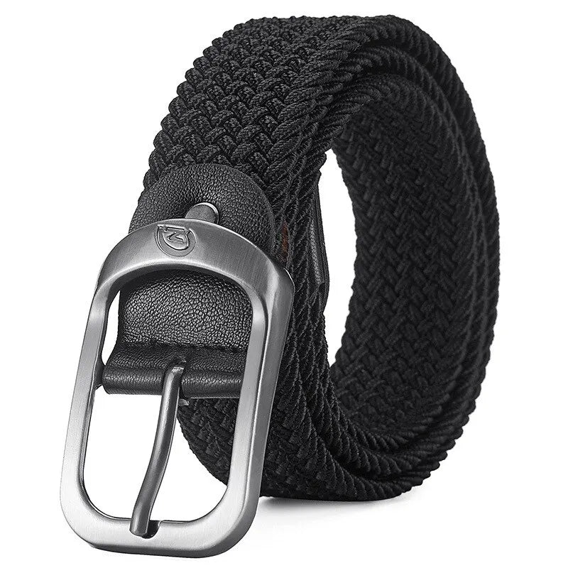 Woven elastic men's and women's casual belt with no punch holes, suitable for outdoor sports, climbing, and work by Trenches of Mariana.
