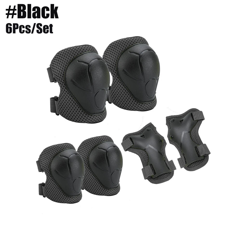Kids Knee Pads Elbow Pads Age 3-7 Toddler Boys Girls, 6 In 1 Protective Gear Safety Set with Wrist Guard for Skating Cycling New by Trenches of Mariana
