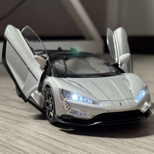 1:24 BYD Look UP U9 Pure electric Supercar Alloy Model Car Diecast Metal Sound and Light Car Toy For Children Birthday Gifts Boy by Trenches of Mariana