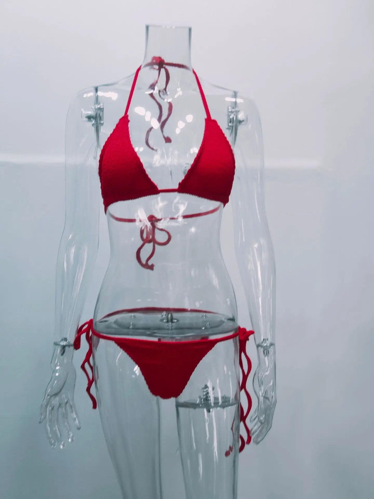 Summer Sexy Bikini High Waist Swimsuit Thong Bikini Sets Solid Beach Suit Swimwear Biquini Swim Bathing Suits Women's Clothing