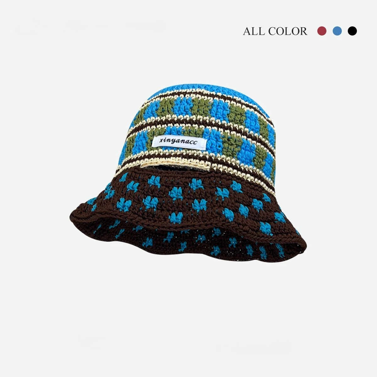 2in1 Hat Bag Dual-purpose Handmade Knitted Bucket Cap for Women Spring Summer Sunscreen Crochet Basin Hats Bob Homme Gorras