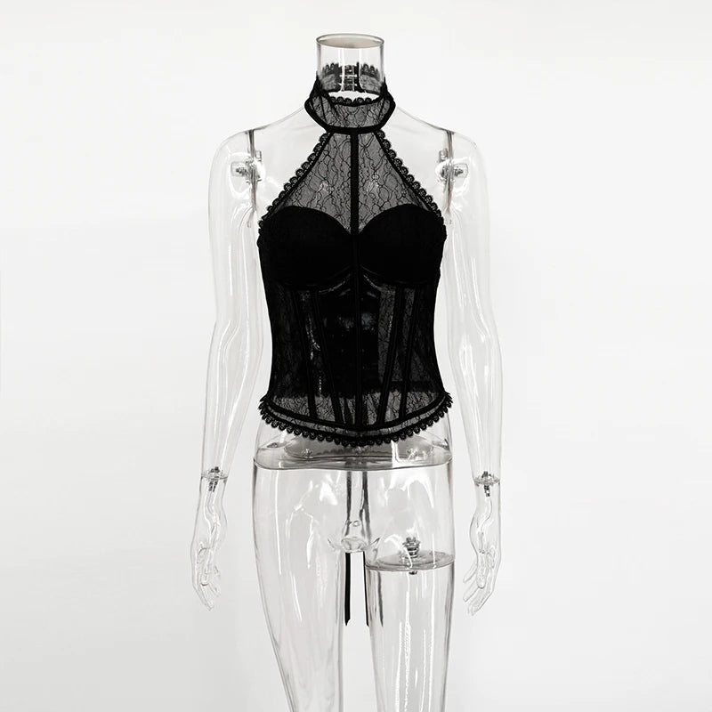 Y2K LACE CORSET TOP
