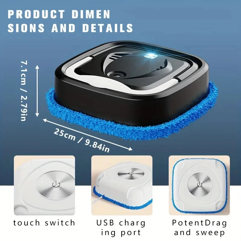 Steam cleaning robot easy to operate direct spray of steam for deep cleaning suitable for pet hair carpets tiles kitchen indoors by Trenches of Mariana