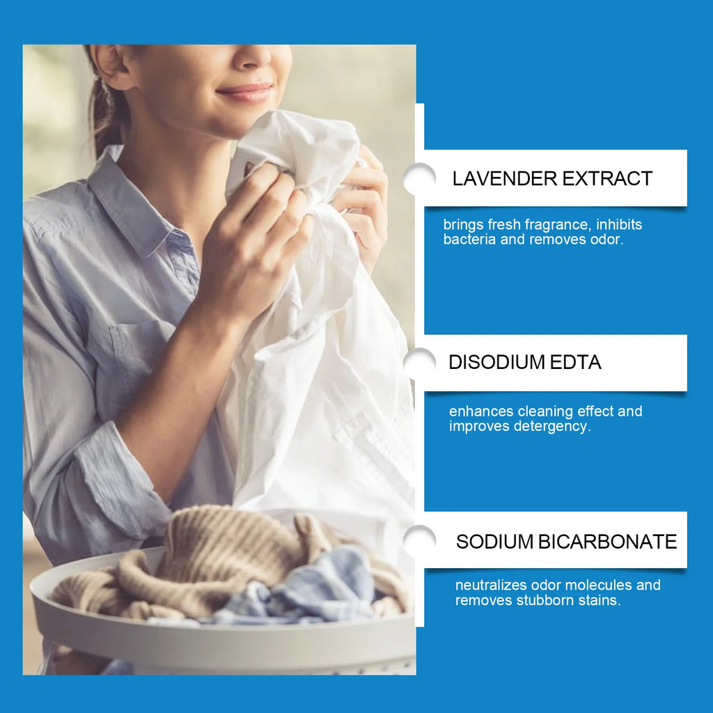 Eco-friendly laundry detergent sheets from Trenches of Mariana, compact and long-lasting with a fresh scent for sensitive skin.
