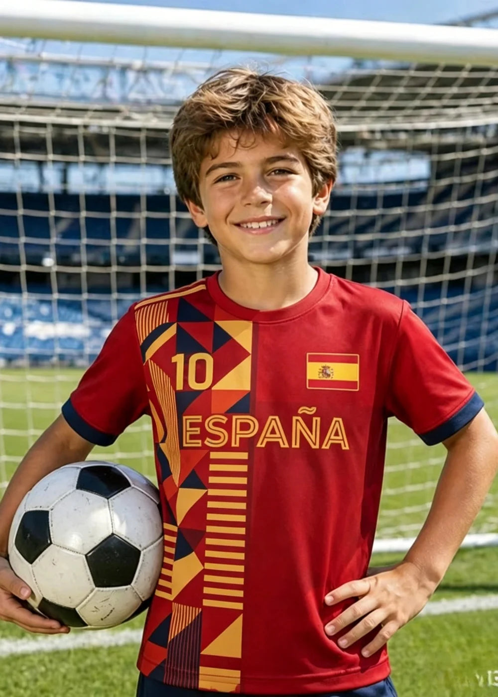Spain Soccer Jersey 2026, Youth Football Shirt for Boys and Girls, Spain Soccer Jersey for Kids Game Day Gift by Trenches of Mariana