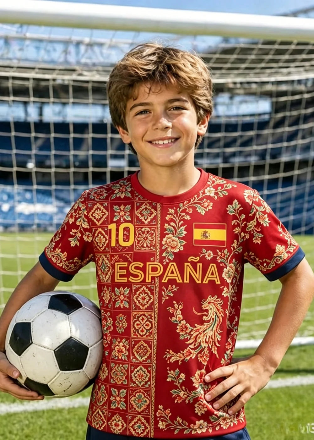 Spain Soccer Jersey 2026, Youth Football Shirt for Boys and Girls, Spain Soccer Jersey for Kids Game Day Gift by Trenches of Mariana