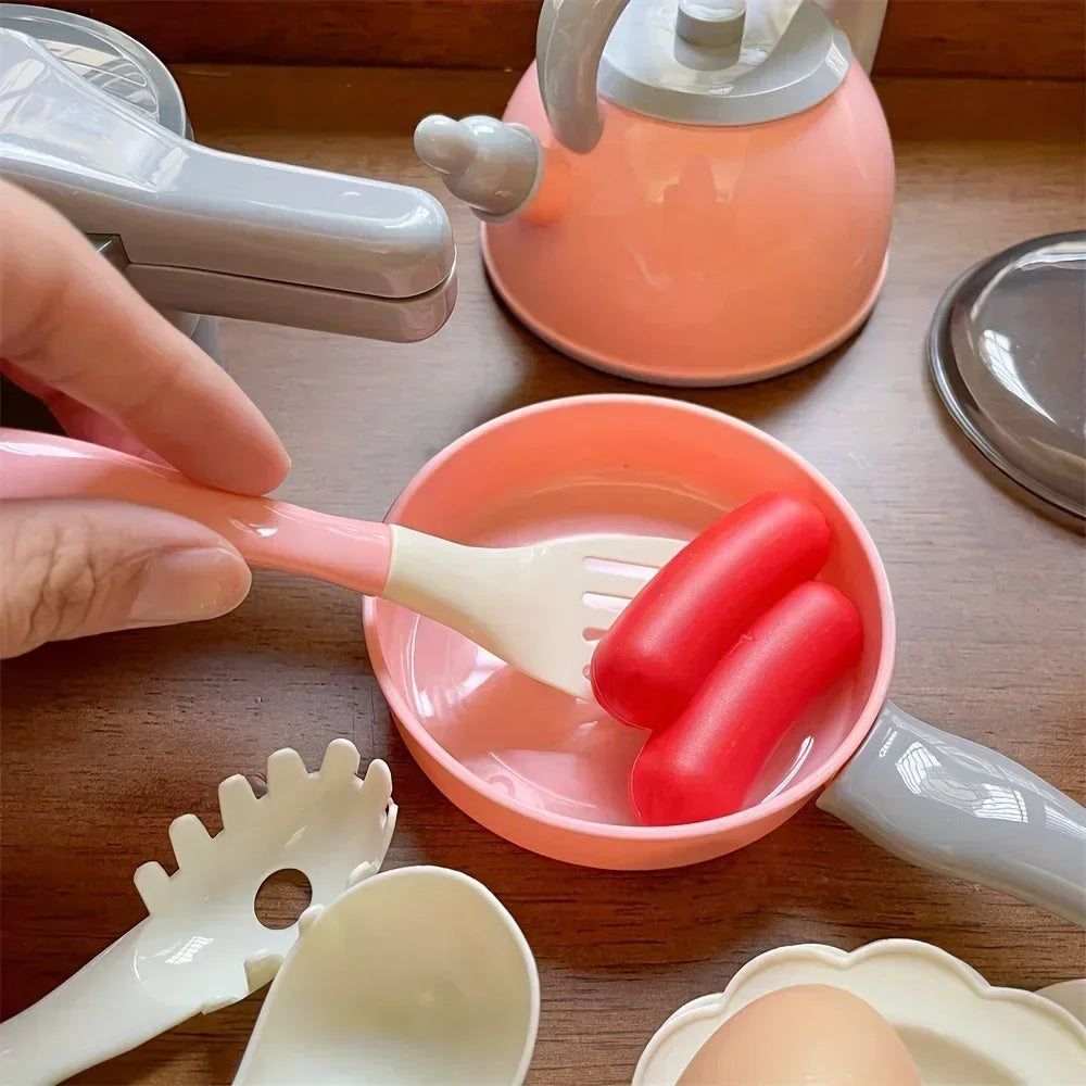 Kids Kitchen Set with Realistic Cooking Tools Creative Role Play Toys for Boys and Girls Gifts for Children's Imaginative Play by Trenches of Mariana