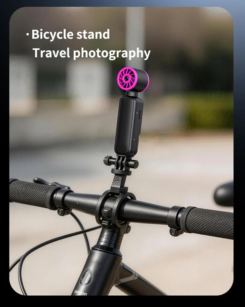 Lenovo Handheld Fan Gimbal Camera 2-in-1 With Power Display, Anti Shake Recording Lens Rotatable Handheld Gimbal Pocket Camera