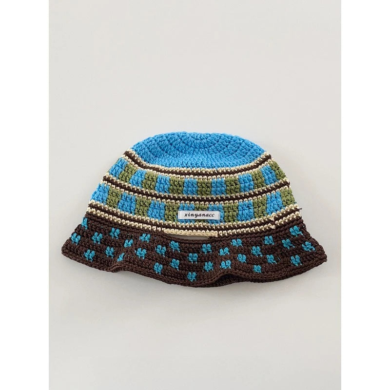 2in1 Hat Bag Dual-purpose Handmade Knitted Bucket Cap for Women Spring Summer Sunscreen Crochet Basin Hats Bob Homme Gorras