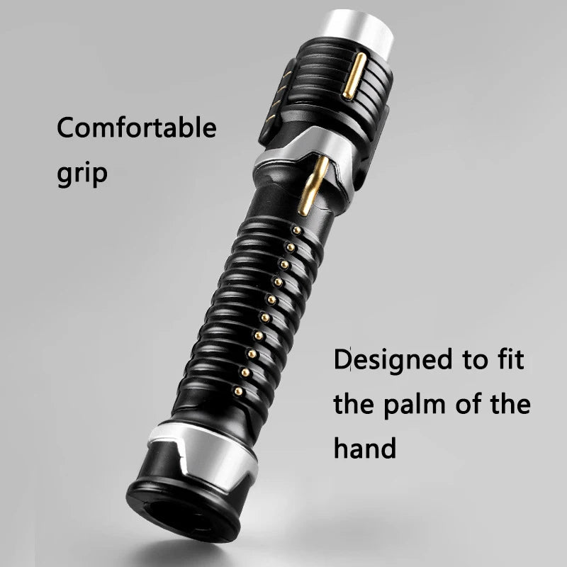 Trenches of Mariana LED lightsaber toy with glowing blade, ideal for cosplay, kids' gifts, and rave light stick entertainment.