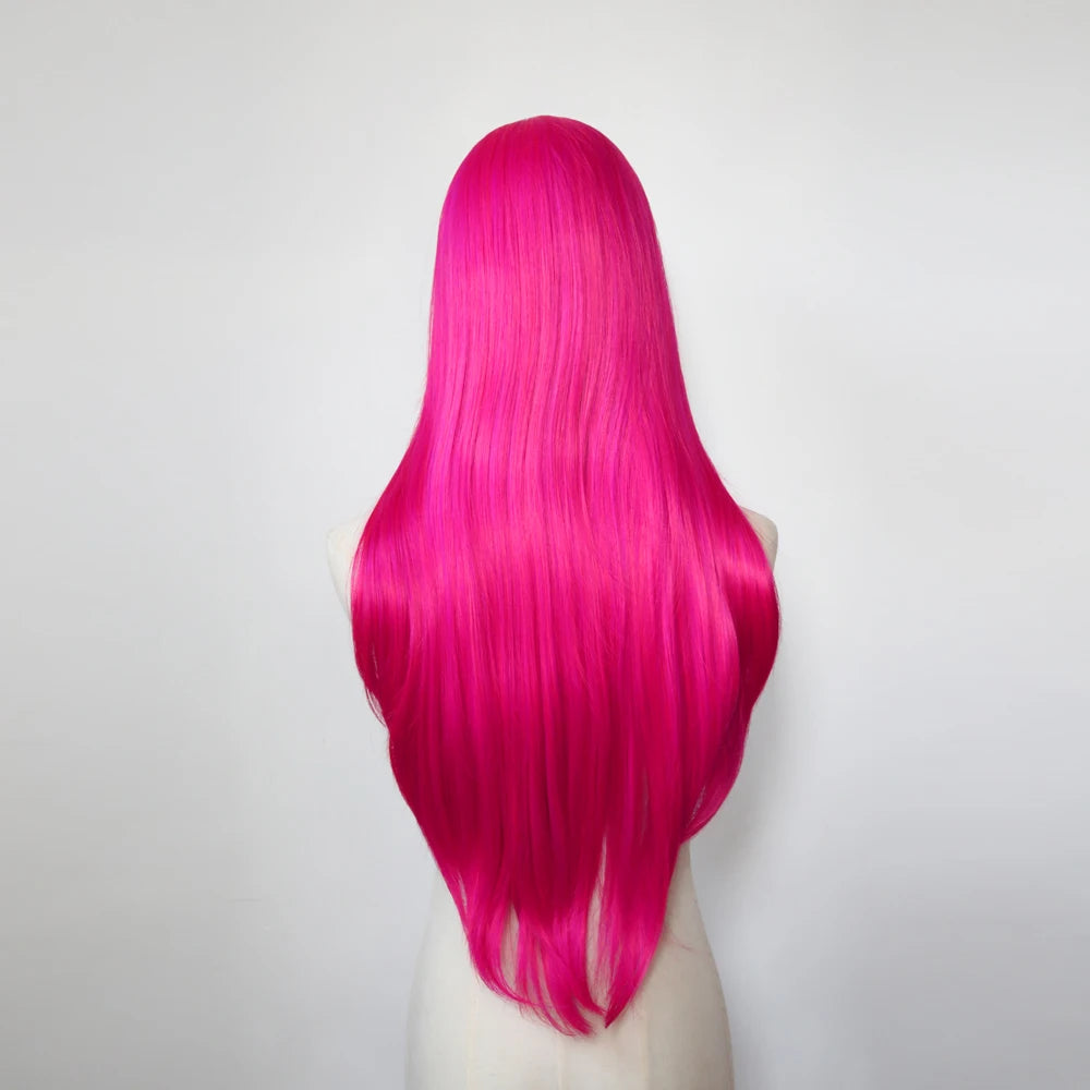 26/24/22/20 inch Pink Lace Front Wig  Straight 13*4 Lace High Quality Synthetic Lace