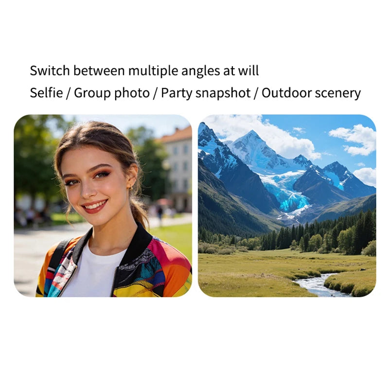 Lenovo Handheld Fan Gimbal Camera 2-in-1 With Power Display, Anti Shake Recording Lens Rotatable Handheld Gimbal Pocket Camera