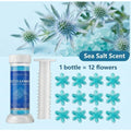 Trenches of Mariana SERVAVEXA 5-piece toilet cleaning gel kit with floral scent, includes needle stamps for stain and limescale removal.