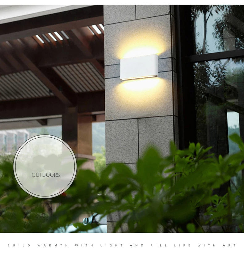 Nordic Wall Light Aluminum IP65 Waterproof Indoor Wall Lamp Up Down Corridor Lights for Home Stairs Bedroom Bedside Lamps by Trenches of Mariana