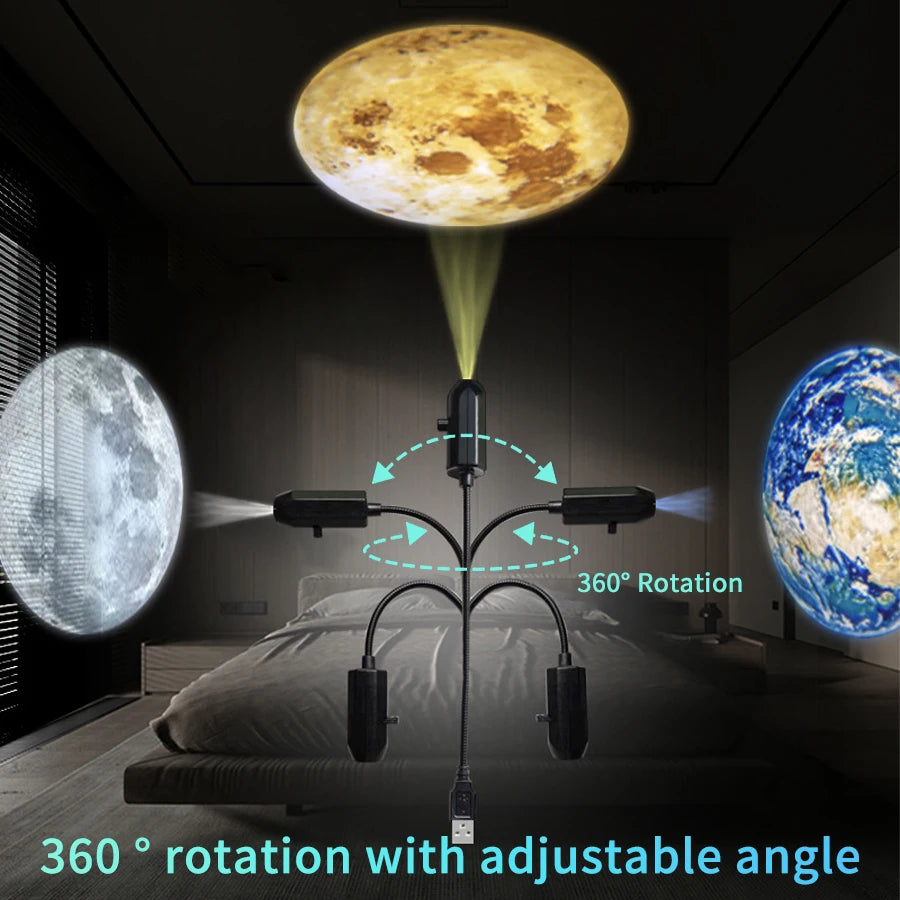 USB Projection Lamp Planet/Halloween/Christmas Theme Indoor Ceiling Projection Night Lamp For Room Wall Decoration Festival Gift by Trenches of Mariana