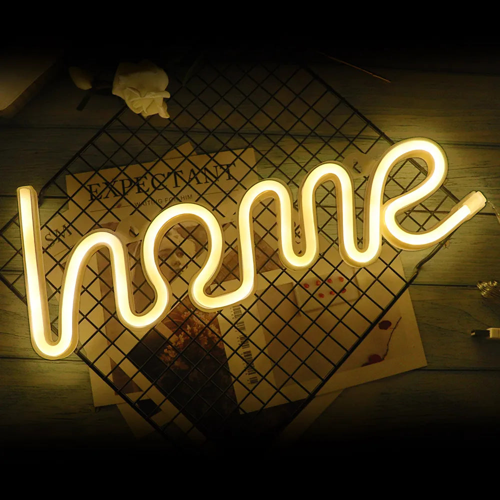 LED Dream Shape Neon Sign Powered By USB and Battery Neon Lamp for Wall study room Living Room Decor Neon Light for Wedding