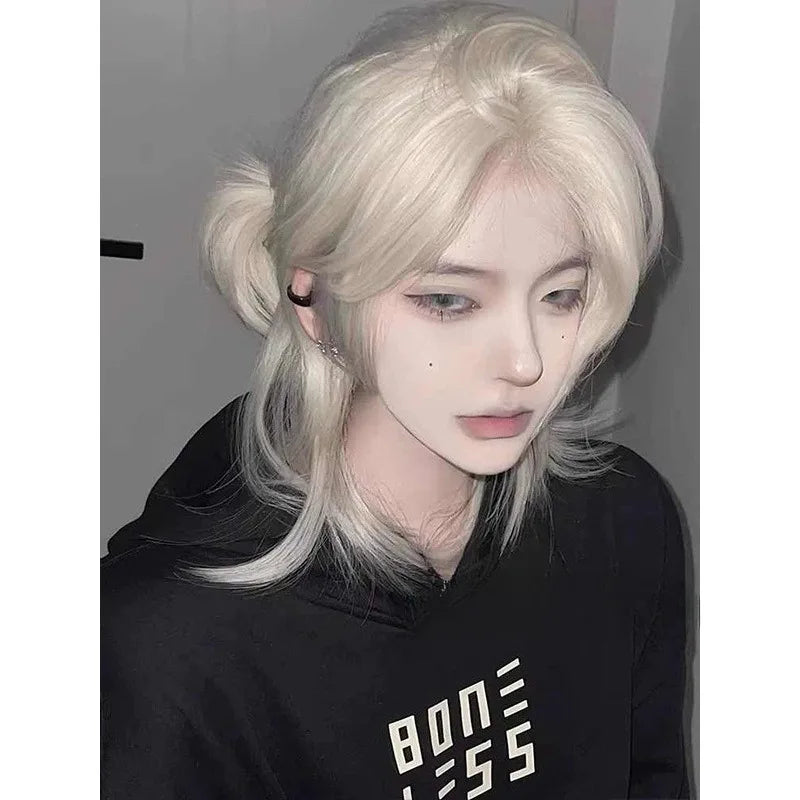 Wolf Cut Cosplay Lacefront synthetic wig