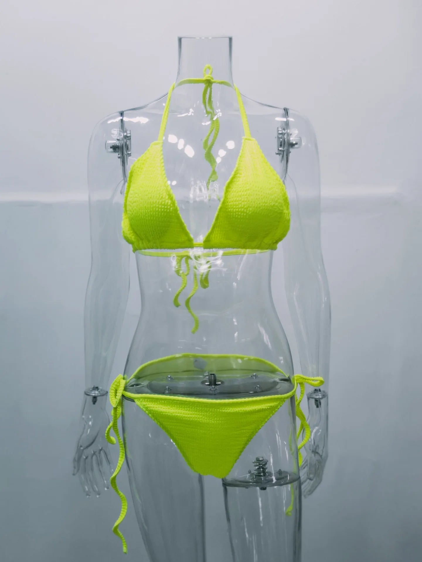 Summer Sexy Bikini High Waist Swimsuit Thong Bikini Sets Solid Beach Suit Swimwear Biquini Swim Bathing Suits Women's Clothing