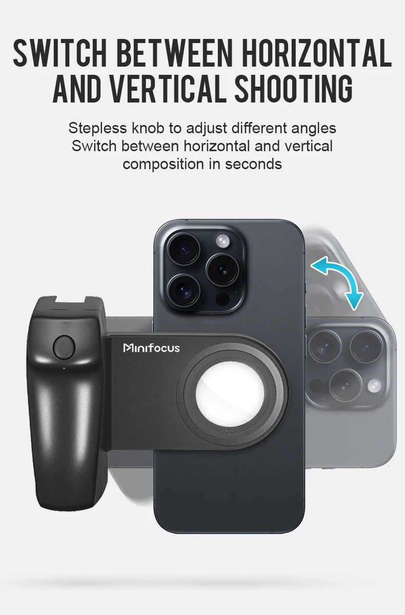Hand Grip Magsafe: Handheld,Bluetooth,Remote Control,Tripod Mount for iPhone 16,Vlog