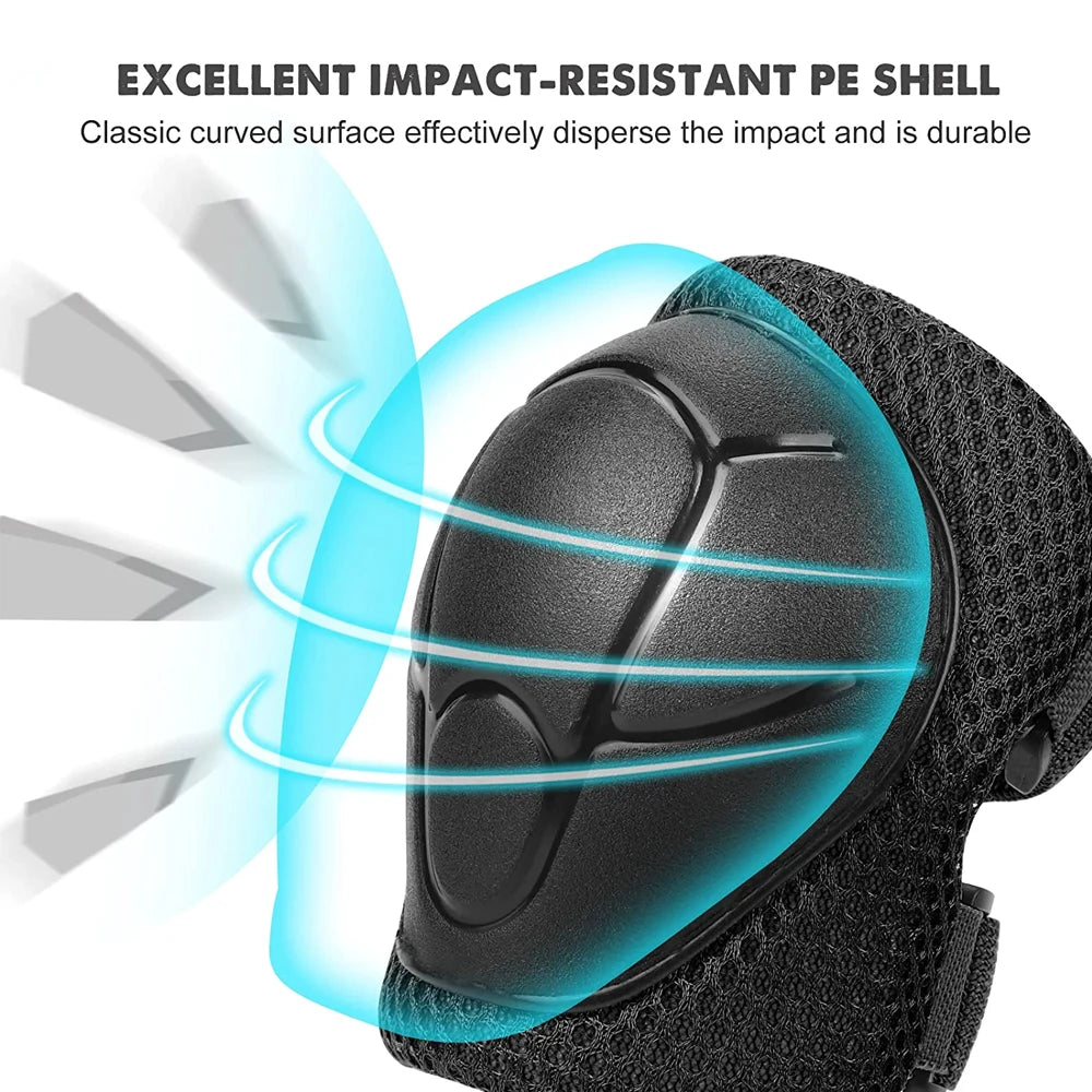 Kids Knee Pads Elbow Pads Age 3-7 Toddler Boys Girls, 6 In 1 Protective Gear Safety Set with Wrist Guard for Skating Cycling New by Trenches of Mariana