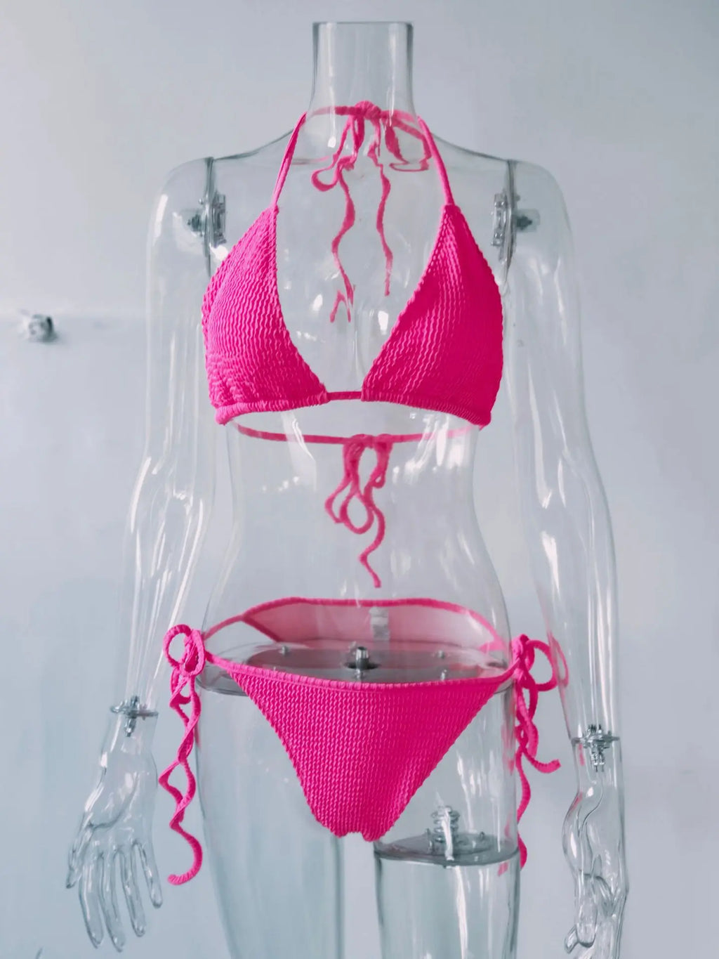 Summer Sexy Bikini High Waist Swimsuit Thong Bikini Sets Solid Beach Suit Swimwear Biquini Swim Bathing Suits Women's Clothing