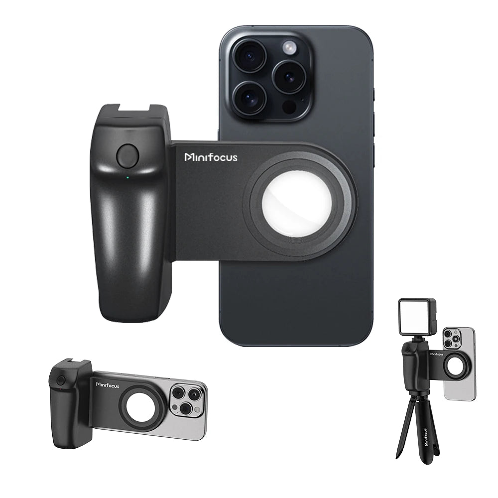 Hand Grip Magsafe: Handheld,Bluetooth,Remote Control,Tripod Mount for iPhone 16,Vlog
