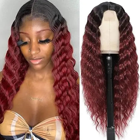 Lace Front Curly Wig Long Loose Deep Wave Synthetic Honey Blonde for Women Hair Replacement Natural Crimps Heat Resistant