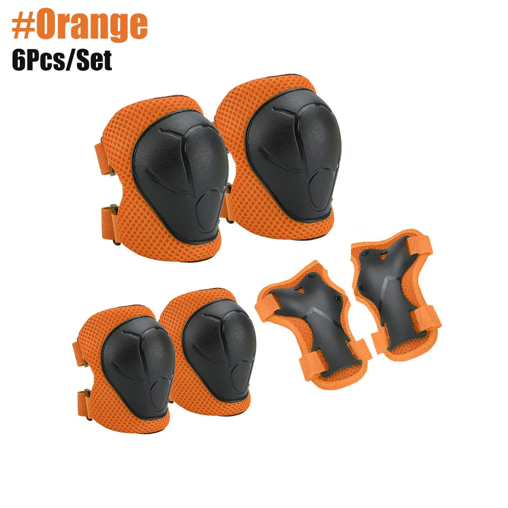 Kids Knee Pads Elbow Pads Age 3-7 Toddler Boys Girls, 6 In 1 Protective Gear Safety Set with Wrist Guard for Skating Cycling New by Trenches of Mariana