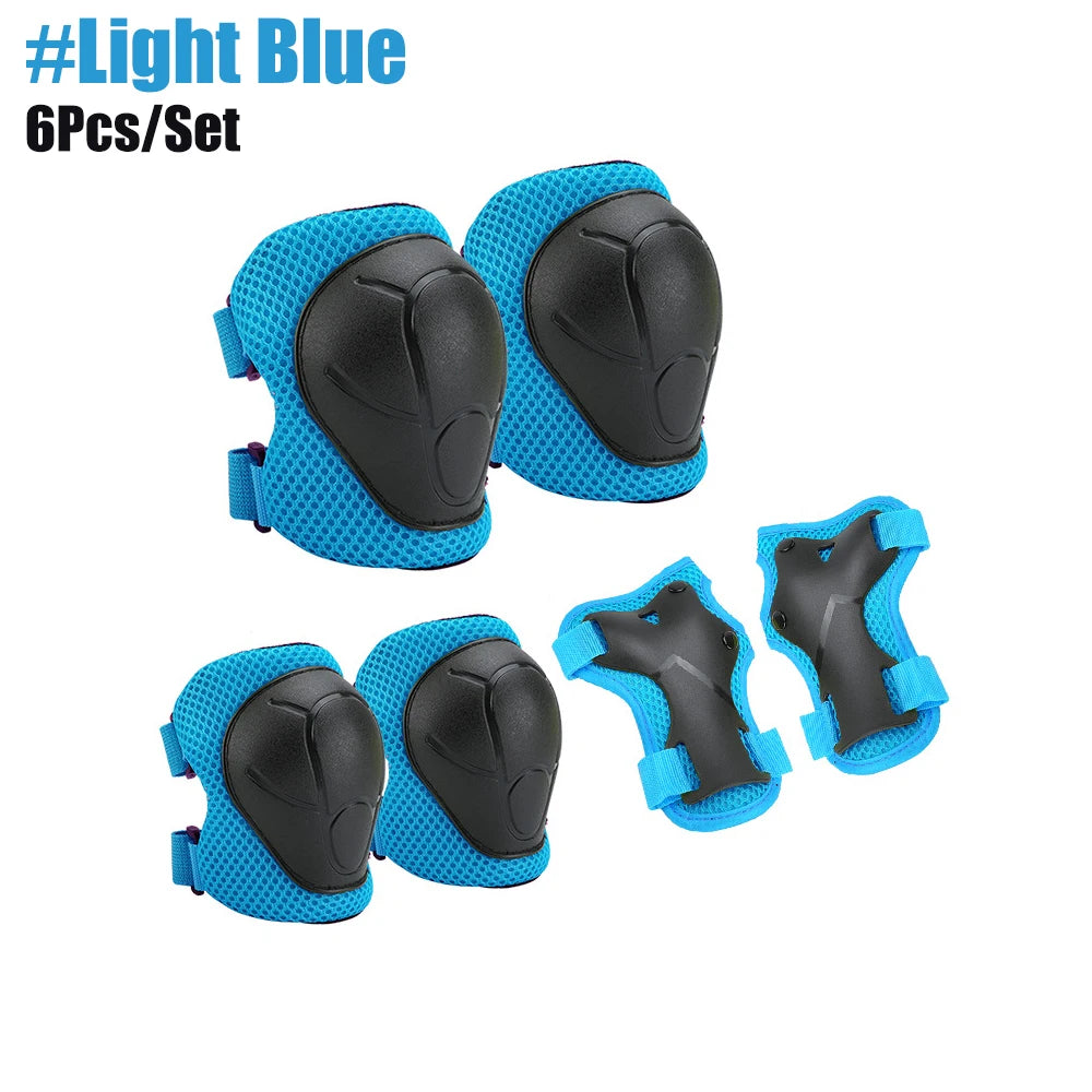 Kids Knee Pads Elbow Pads Age 3-7 Toddler Boys Girls, 6 In 1 Protective Gear Safety Set with Wrist Guard for Skating Cycling New by Trenches of Mariana