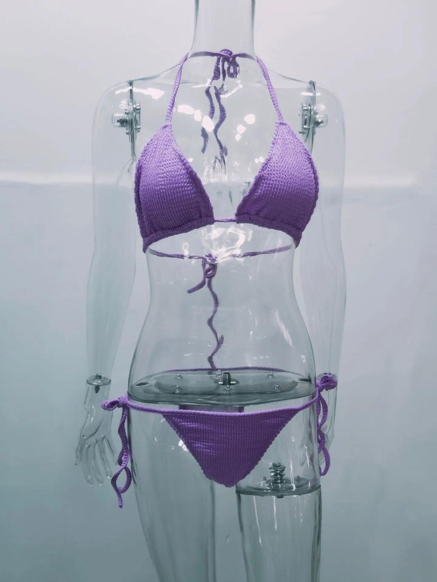 Summer Sexy Bikini High Waist Swimsuit Thong Bikini Sets Solid Beach Suit Swimwear Biquini Swim Bathing Suits Women's Clothing