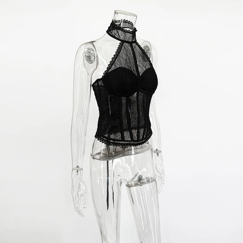 Y2K LACE CORSET TOP