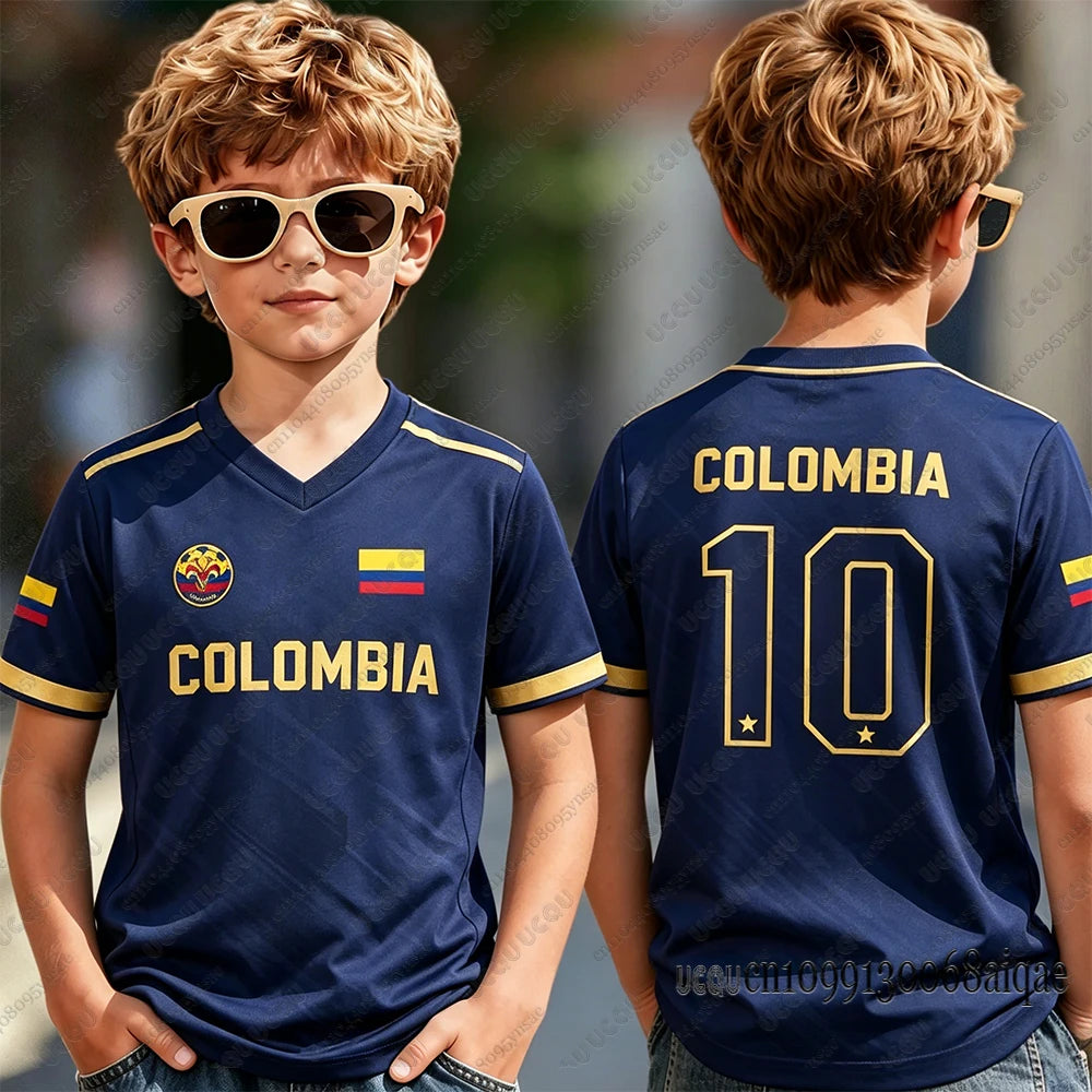 Colombia Flag 3D Print Jersey For Adult/Kids Summer